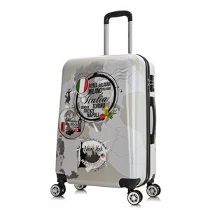 InUSA Prints Lightweight Hardside Spinner Suitcase 24-in - World Design