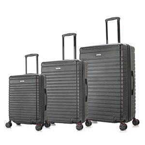 InUSA Lightweight Hardside Spinner 3-Piece Luggage Set (20-in/24-in/28-in) - Black