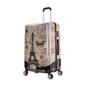 InUSA Prints Lightweight Hardside Spinner Suitcase 28-in - Paris Design