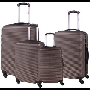 InUSA Royal Lightweight Hardside Spinner 4-Piece Luggage Set (20-in/24-in/28-in/32-in) - Brown