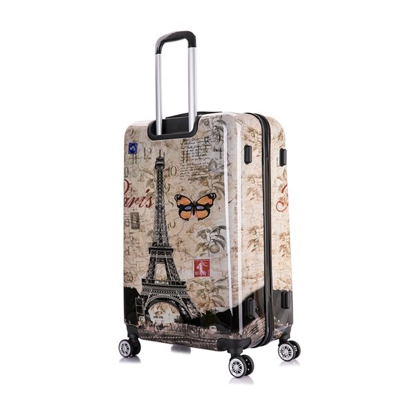 InUSA Prints 3-Piece Hardside Lightweight Luggage Sets with Spinner Wheels,  Handle, Trolley, Cow 