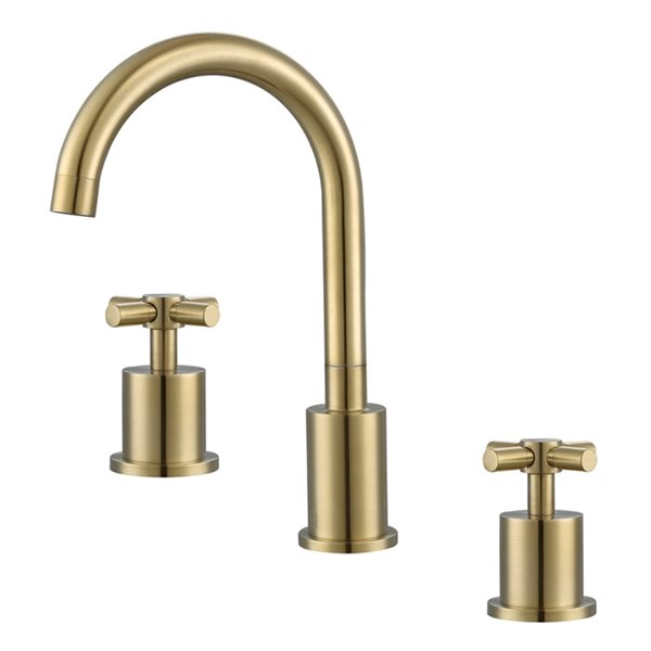 Ancona Prima Brushed Gold 2-Handle Widespread Bathroom Sink Faucet