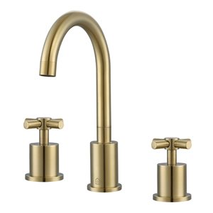 Ancona Prima Brushed Gold 2-Handle Widespread Bathroom Sink Faucet