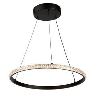 Artcraft Lighting Nova 24 W Black Glam Dome Integrated LED Medium (10-22 Inches) Pendant Light