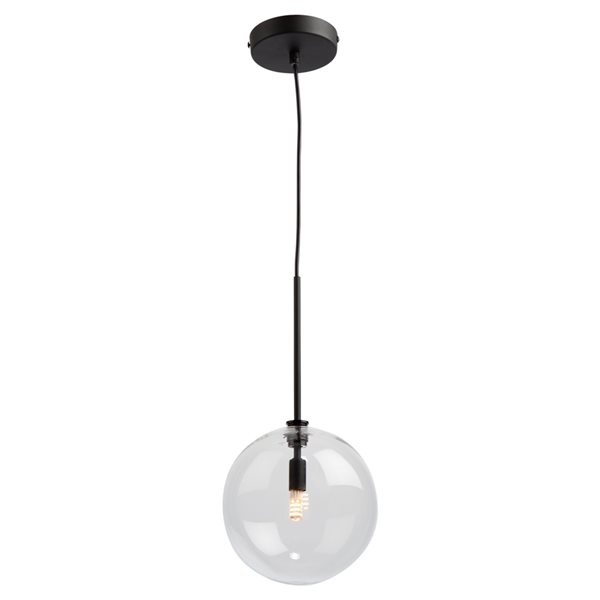 Globe Electric Terra Natural and Black Mid-Century Twine Pendant