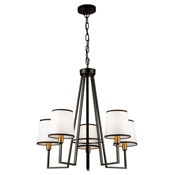 Artcraft Lighting Coco 5-light Gold and Black Traditional Chandelier