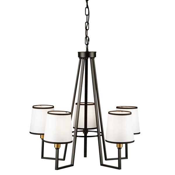 Artcraft Lighting Coco 5-light Gold and Black Traditional Chandelier