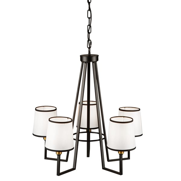 Artcraft Lighting Coco 5-light Gold and Black Traditional Chandelier