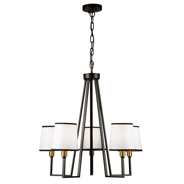 Artcraft Lighting Coco 5-light Gold and Black Traditional Chandelier