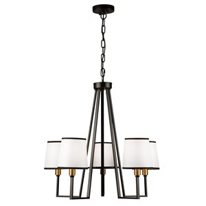 Artcraft Lighting Coco 5-light Gold and Black Traditional Chandelier