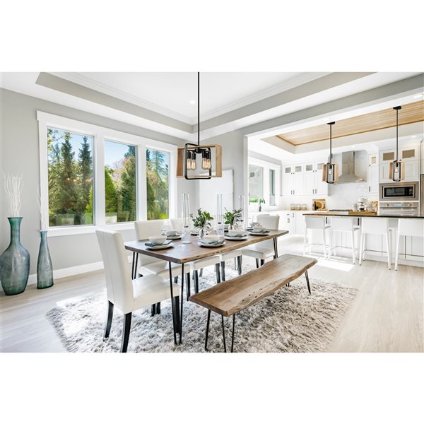 Artcraft Lighting Perris Black 4-Light Traditional Standard Medium (10-22 Inches) Pendant Light