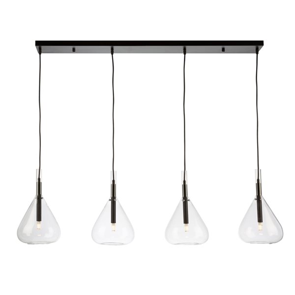 Artcraft-Lighting Conic Black Contemporary/Modern 4-Light Kitchen Island Light