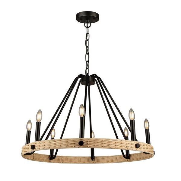 Artcraft Lighting Perris 8-light Black French Country/cottage Chandelier
