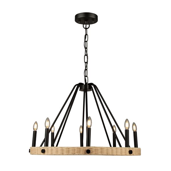Artcraft Lighting Perris 8-light Black French Country/cottage Chandelier