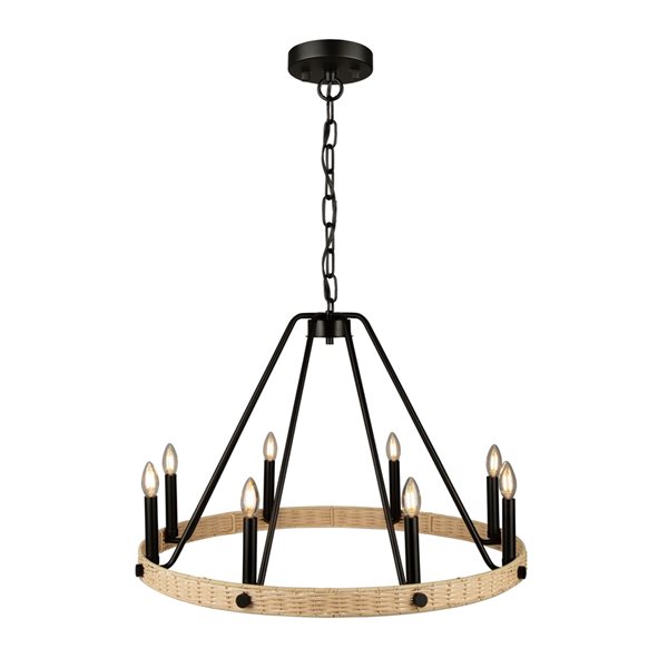 Artcraft Lighting Perris 8-light Black French Country/cottage Chandelier