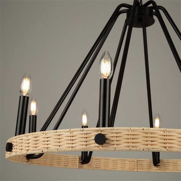 Artcraft Lighting Perris 8-light Black French Country/cottage Chandelier