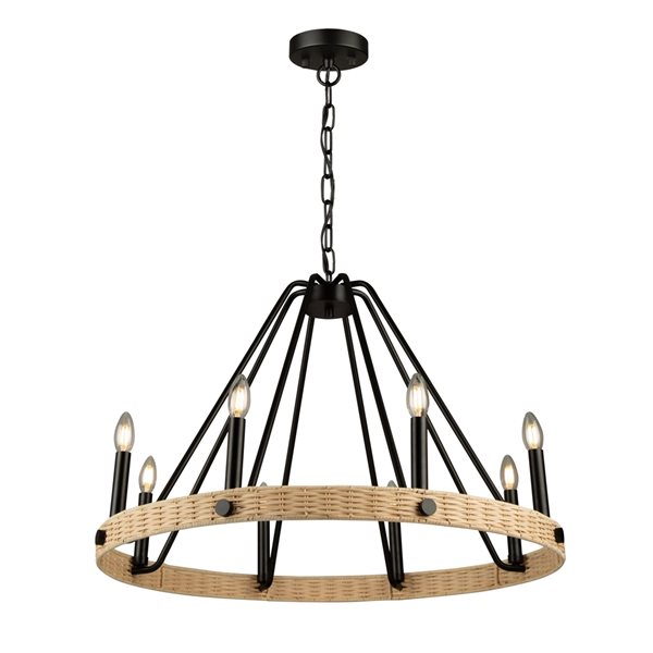 Artcraft Lighting Perris 8-light Black French Country/cottage Chandelier