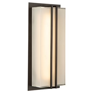 Artcraft Lighting Sausalito 11.81-in Black Hardwired LED Outdoor Wall Light