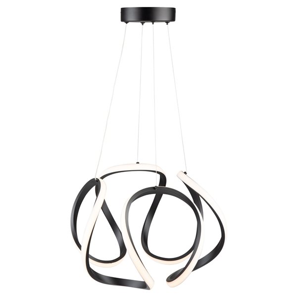 Artcraft Lighting Mira 30 W Black Modern/contemporary Globe Integrated LED Medium (10-22 Inches) Pendant Light