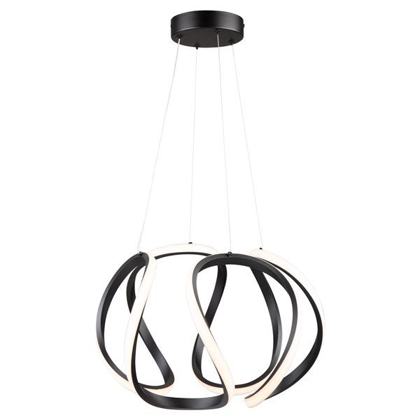 Artcraft Lighting Mira 30 W Black Modern/contemporary Globe Integrated LED Medium (10-22 Inches) Pendant Light