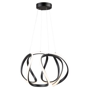 Artcraft Lighting Mira 30 W Black Modern/contemporary Globe Integrated LED Medium (10-22 Inches) Pendant Light