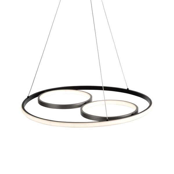 Artcraft Lighting Gemini Blac and Nickel Modern/contemporary Dome Integrated LED Medium (10-22 Inches) Pendant Light