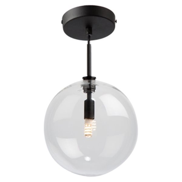 Artcraft-Lighting Pinpoint Black 1-Light Semi-Flush Mount