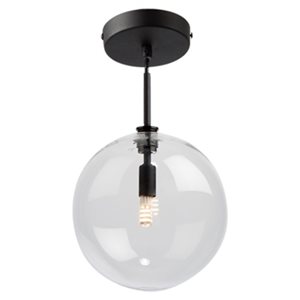 Artcraft-Lighting Pinpoint Black 1-Light Semi-Flush Mount