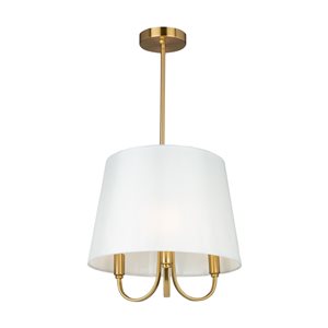 Artcraft Lighting Rhythm 3-Light Brushed Gold Traditional Drum Standard Medium (10-22 Inches) Pendant Light