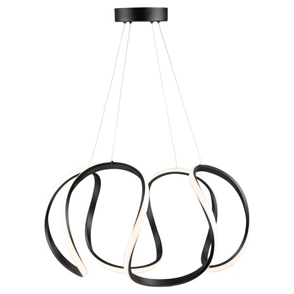 Artcraft Lighting Mira 40 W Black Modern/contemporary Globe Integrated LED Medium (10-22 Inches) Pendant Light