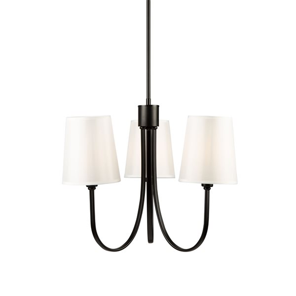 Artcraft Lighting Rhythm 3-light Black Traditional Chandelier