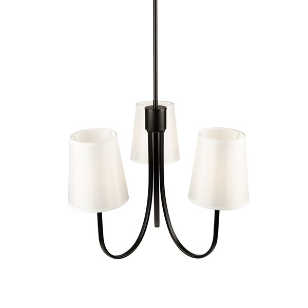 Artcraft Lighting Rhythm 3-light Black Traditional Chandelier