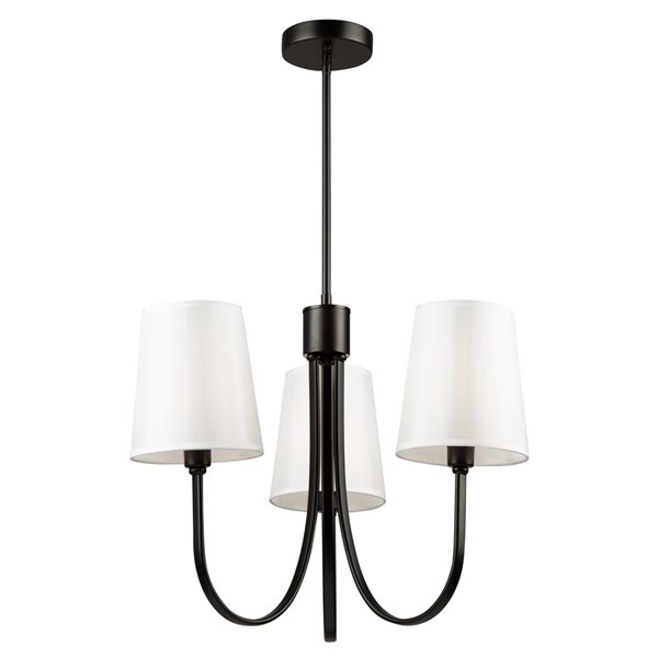 Artcraft Lighting Rhythm 3-light Black Traditional Chandelier