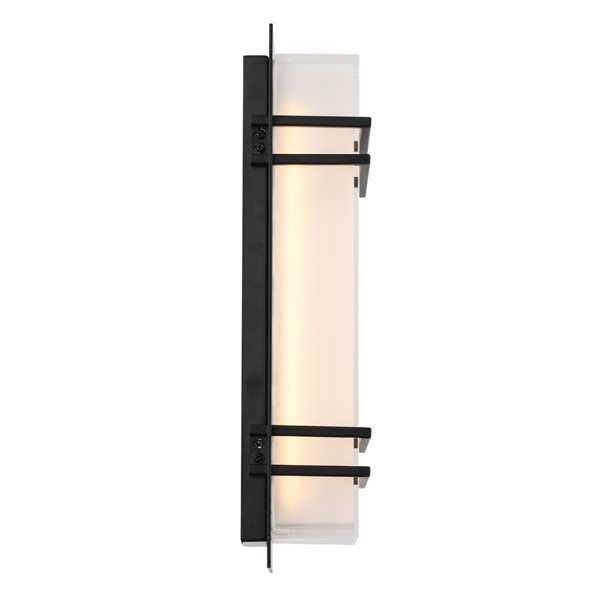 Artcraft Lighting Sausalito 11.81-in Black Hardwired LED Outdoor Wall Light