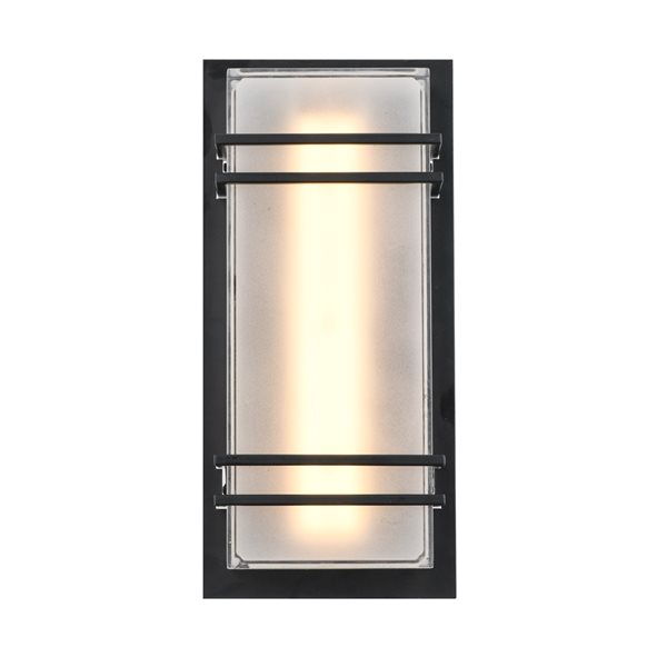 Artcraft Lighting Sausalito 11.81-in Black Hardwired LED Outdoor Wall Light