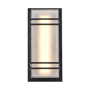 Artcraft Lighting Sausalito 11.81-in Black Hardwired LED Outdoor Wall Light