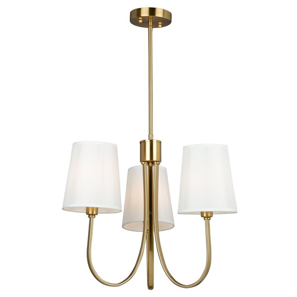 Artcraft Lighting Rhythm 3-light Brushed Gold Traditional Chandelier