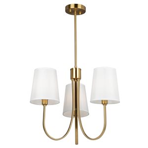 Artcraft Lighting Rhythm 3-light Brushed Gold Traditional Chandelier