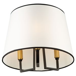 Artcraft-Lighting Coco Black and Gold 3-Light Semi-Flush Mount