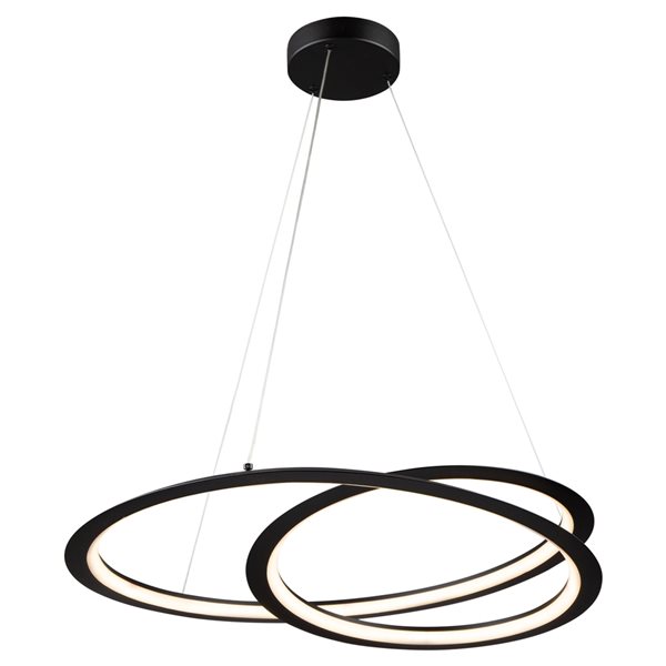 Artcraft Lighting Ara 30 W Black Modern/contemporary Globe Integrated LED Medium (10-22 Inches) Pendant Light