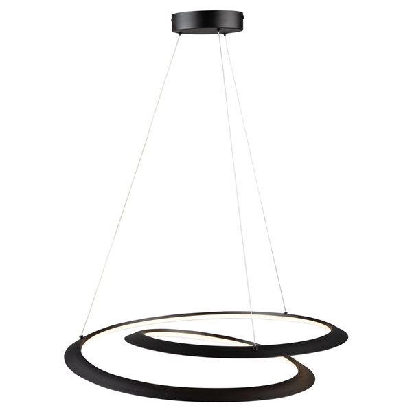 Artcraft Lighting Ara 30 W Black Modern/contemporary Globe Integrated LED Medium (10-22 Inches) Pendant Light