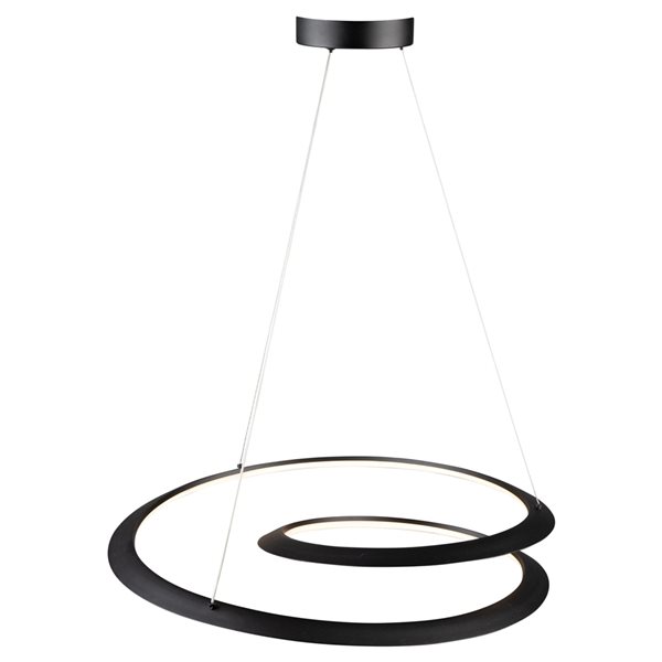 Artcraft Lighting Ara 30 W Black Modern/contemporary Globe Integrated LED Medium (10-22 Inches) Pendant Light