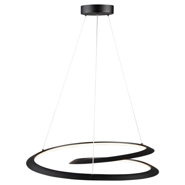 Artcraft Lighting Ara 30 W Black Modern/contemporary Globe Integrated LED Medium (10-22 Inches) Pendant Light