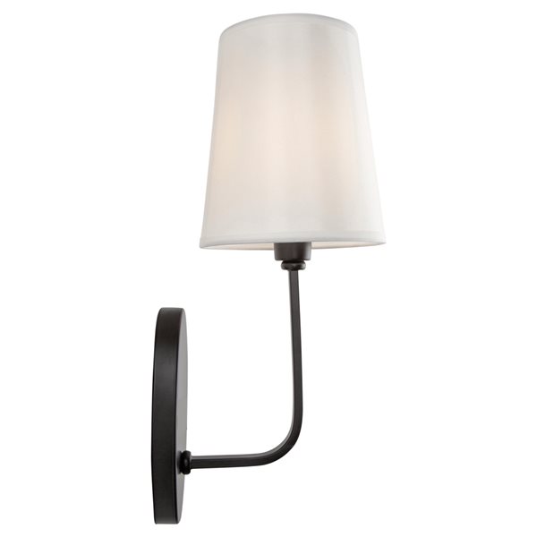 Artcraft Lighting Rhythm 6.3-in 1-light Black Traditional Wall Sconce