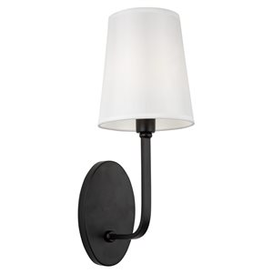 Artcraft Lighting Rhythm 6.3-in 1-light Black Traditional Wall Sconce