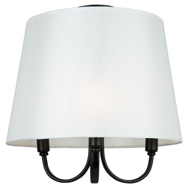 Artcraft-Lighting Rhythm Black 3-Light Semi-Flush Mount