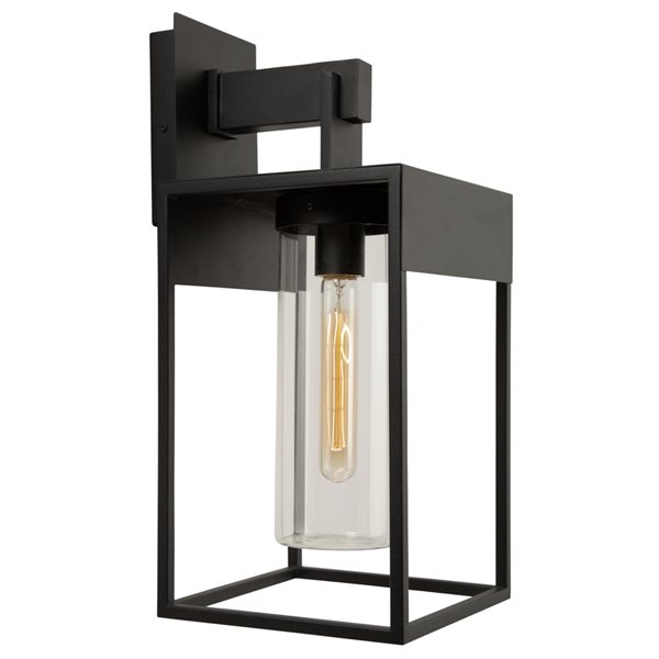 Artcraft Lighting Weybridge 16.7-in Black Hardwired Medium Base (E-26) Outdoor Wall Light