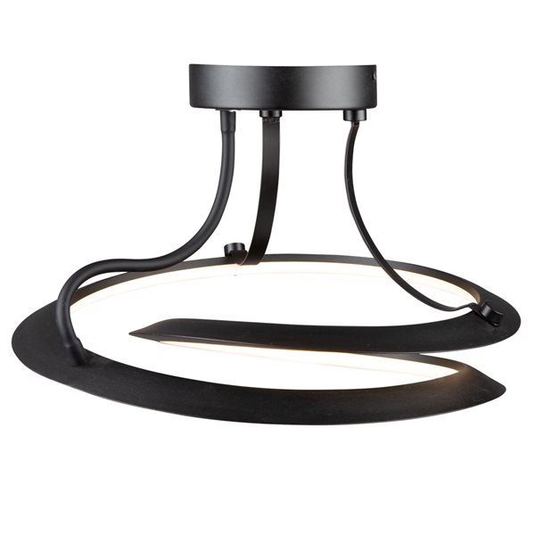 Artcraft-Lighting Ara Black 24 W LED Semi-Flush Mount