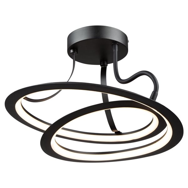 Artcraft-Lighting Ara Black 24 W LED Semi-Flush Mount
