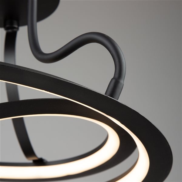 Artcraft-Lighting Ara Black 24 W LED Semi-Flush Mount
